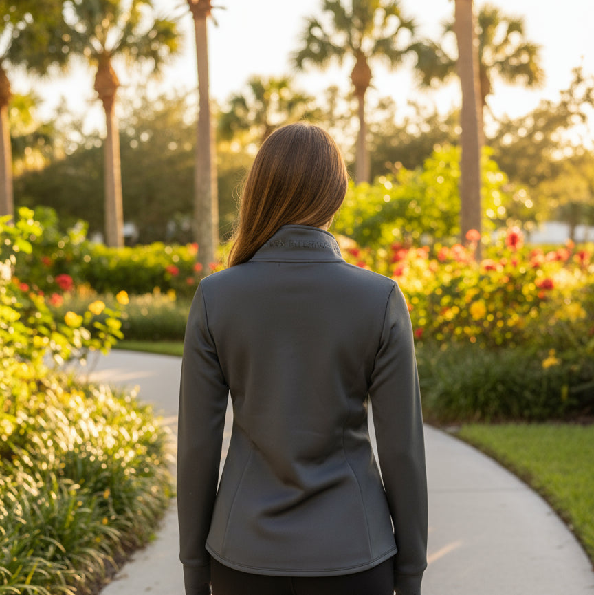 wellington international ladies softshell jacket back