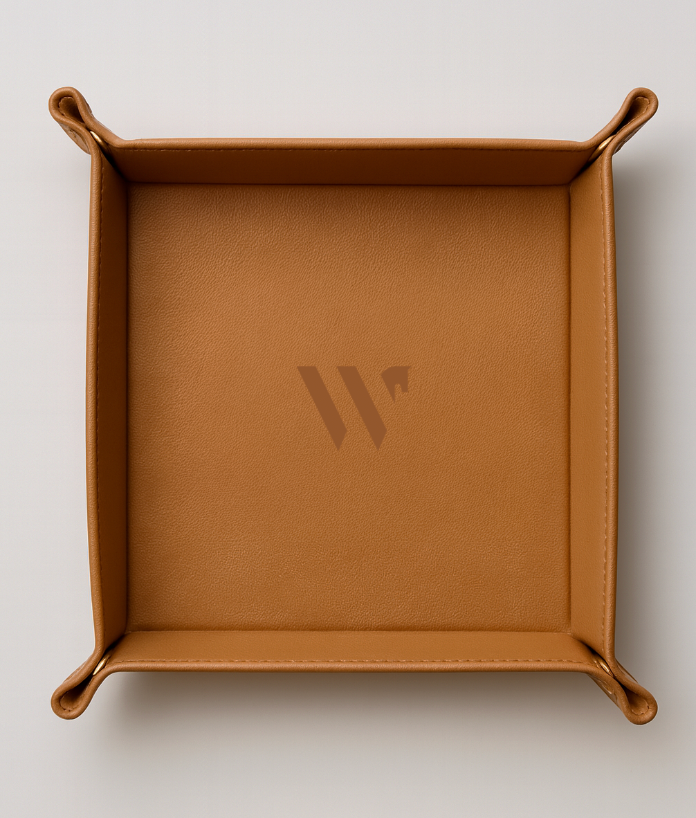 Wellington International Signature Leather Valet Tray
