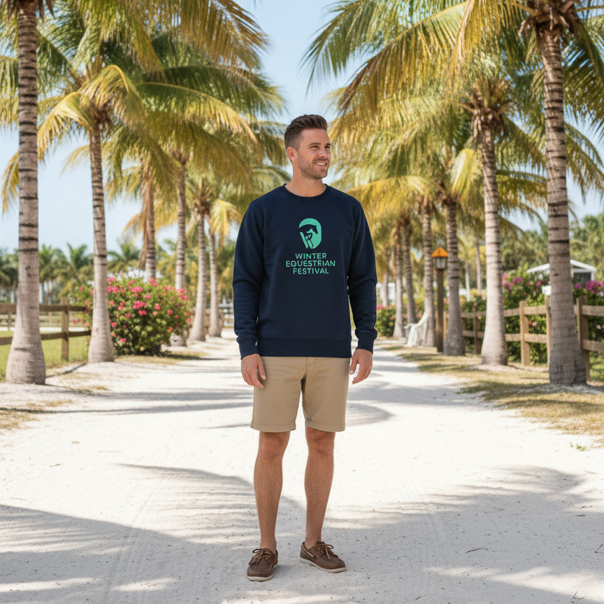 winter equestrian festival mens navy sweatshirt
